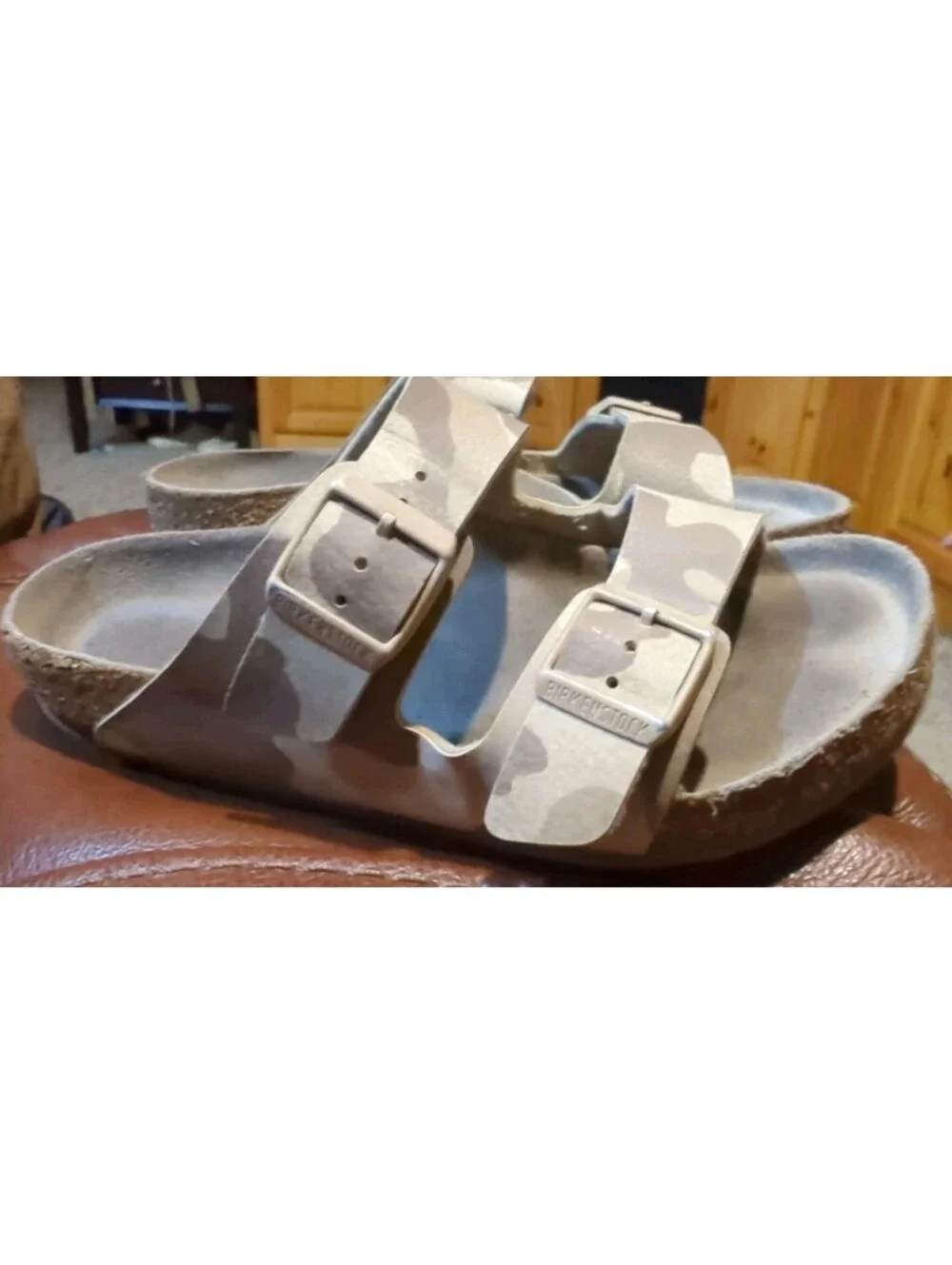 Birkenstock Arizona Desert Soil Camo Grey Sandals Limited Soft 36 US Women 5 5.5
